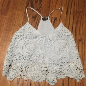 blue lace tank